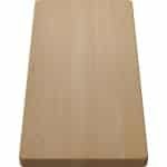 Houten snijplank van massief beukenhout, geschikt voor gootsteen, accessoires voor de wastafel in de keuken, beukenhout, 546 x 266 x 34 mm