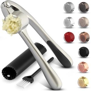 Ibenzoa® Innovatieve Keuken Knoflook- en Kruidenpers met Ergonomische Handgreep en Accessoires voor Gemak