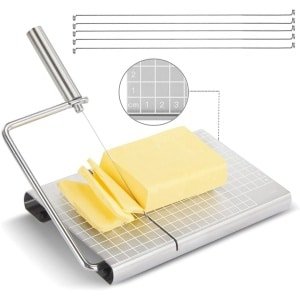 Kaasschaaf - Kaassnijder - RVS Kaas Slicer - Met 6 regels - Multipurpose Voedsel Cutter met Precisieschaal - Voedsel Cutter - Keuken Accessoire - Voor Het Snijden Van Boter, Kaas, Ham, Wortelgroenten