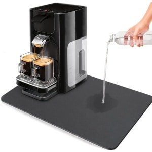 Koffie absorberende afdruipmat - 40x50 cm -Afdruipmat - Barmat - koffiemat - keuken en thee accessoires -Afdruipmatten-Zwart