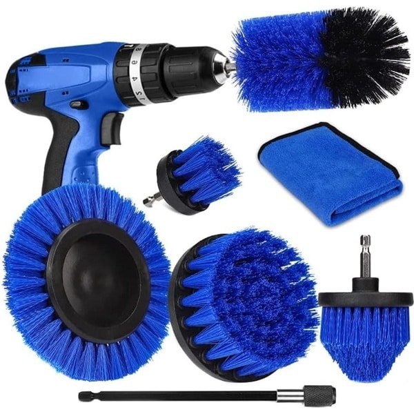 Krachtige Boor Borstels Set - Reinigingsborstel voor Grout Floor Tub Douche - Elektrische Boor Borstels voor Badkamer Keuken - 7 Stuks