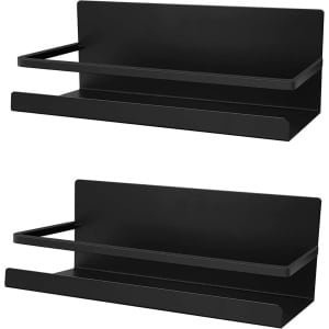 Kruidenrek Ophangbaar - Kruidenpotjes Wandrek - Organizer Keuken Accessoires - Kruidenrekken Magnetisch Ophangbaar - Keukenrek - Zwart - Geschikt voor bijna alle Kruidenpotjes
