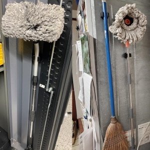 Magnetische bezem houder-12 pond anti-slip magnetische installatie opslag bezem houder met rubberen klemmer-magnetische gereedschap houder-geschikt voor het werk garage wasruimte keuken auto vrachtwagen accessoires
