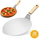 Montzys® Pizzaschep RVS - 30cm Keuken Accessoires - Keukengerei - Pizzasteen - Geschikt voor BBQ en Oven