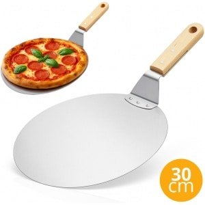 Montzys® Pizzaschep RVS - 30cm Keuken Accessoires - Keukengerei - Pizzasteen - Geschikt voor BBQ en Oven