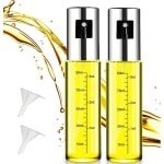 Olijfolie Spray 100 ml - 2 Stuks Olijfolie Verstuiver - Olijfolie Sprayer - Barbeque/BBQ en Keuken Accessoire - met 2 Trechters - Voor Salades en Pastas - Olieverstuiver voor BBQ & Keuken
