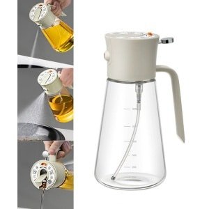 Olijfolie Sprayer - glazen oliefles - Olijfolie Fles Verstuiver voor Keuken - Oliespray - Oliefles - BBQ Accesoires - Airfryer-accessoires - Olie Pomp - 700 ml Bakspray - Cooking Spray
