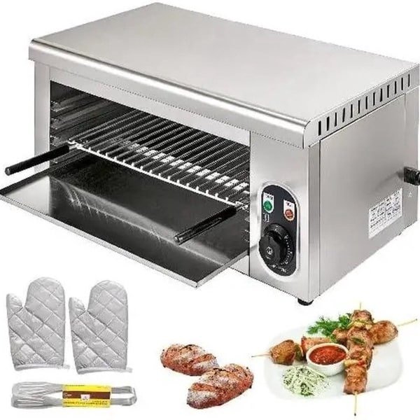 Oven - Elektrische Oven - Roestvrij Staal - Grill - Pizza Oven - Kip - Keuken - 2kw - 60.9 x 30.4 x 26.6