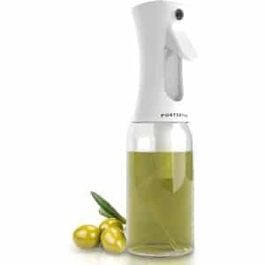 PORTENTUM Olieverstuiver voor Airfryer 300 ml Spray Olie Keuken Anti-Drip, Glasolie met Dispenser Accessoires Friteuse zonder Olie