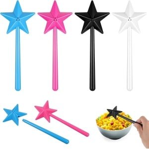 Pepper Shakers Sets - 4 Stks - Fairy Wand Star Shape - Zout Dispenser - Hervulbare Container - met Gaten - Verwijderbare Licht - Een Hand Operatie - Smaakstof Organizer - Keukengerei - Doseer Gadgets