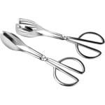 Pinzas de Comida - Paquete van 2 - Acero Inoxidable - Barbacoa - Keuken - Serveren - Galletas - Accessoires - Koken - Utensilien