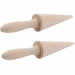 Pizzelle Roller - 2PCS - Ice Cream Mold Cone Roller voor DIY Pastry Dessert Koken Keuken Tool Decoreren Bak Accessoire Houten