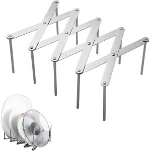 Ribbelhouder van roestvrij staal - verstelbare spareribhouder voor grill - multifunctioneel telescopisch opbergrek - keuken en BBQ accessoires
