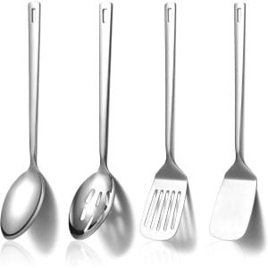 Roestvrijstalen Keukengerei Set 4Pcs, KookgereiSet, Keukengereedschap Spatels Set, Kooklepels, Home Essentials Keuken Gadgets Accessoires