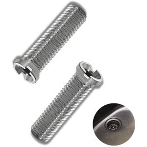 Roestvrijstalen holle schroeven voor gootsteen - 2 stuks M12 X 45 mm - geschikt voor zeefmandventielen, afvoersystemen, gootstenen en wastafels - accessoires voor keuken- en badkamerspoelbakken (45 mm)