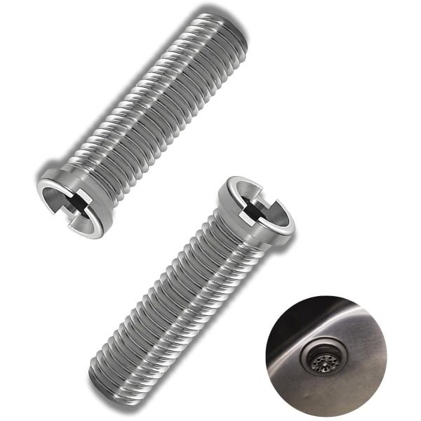 Roestvrijstalen holle schroeven voor gootsteen - 2 stuks M12 X 45 mm - geschikt voor zeefmandventielen, afvoersystemen, gootstenen en wastafels - accessoires voor keuken- en badkamerspoelbakken (45 mm)