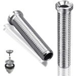 SWTYExt 2 stuks holle schroef spoelbak 70mm holle schroef M12 afvoerzeef wastafel Ø 12mm voor klep afvoeren accessoires voor keuken spoelbakken zeefkorf ventiel afvoerklep