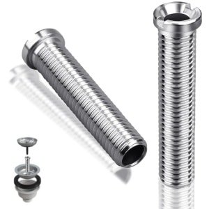 SWTYExt 2 stuks holle schroef spoelbak 70mm holle schroef M12 afvoerzeef wastafel Ø 12mm voor klep afvoeren accessoires voor keuken spoelbakken zeefkorf ventiel afvoerklep