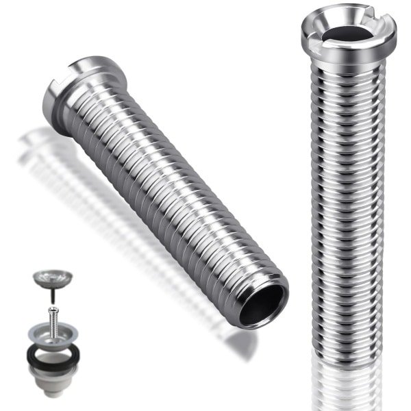 SWTYExt 2 stuks holle schroef spoelbak 70mm holle schroef M12 afvoerzeef wastafel Ø 12mm voor klep afvoeren accessoires voor keuken spoelbakken zeefkorf ventiel afvoerklep