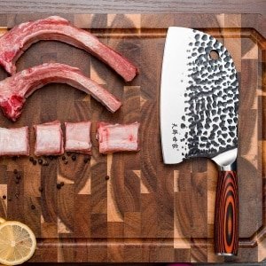 Scheermes Chinees Koksmes Professioneel 16,5cm - Scherp Full-Tang Slagersmes - 50CR15 Staaldikte 3mm - Keuken en Restaurant Accessoires