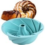 Silicone Gugelhupf Mold - Turban Mould - Diameter 25 cm - Cake Mould - Non-Stick Turban - Reusable Waist Mould - Keuken Accessoire - Bakvorm Groen