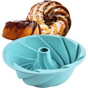 Silicone Gugelhupf Mold - Turban Mould - Diameter 25 cm - Cake Mould - Non-Stick Turban - Reusable Waist Mould - Keuken Accessoire - Bakvorm Groen