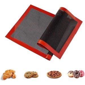 Silicone Pizza Mat - 2 Pieces Perforated Baking Mats - Perforated Silicone Baking Mat - 30x40cm Biscuit Baking Pastry Baking Pan Mat - Oven Liner Pad - Keuken Accessoires