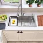 Spoelbak 30 Inch Drop-In Werkstation - RVS Spoelbak met Keukenkraan en Accessoires - Enkele Kom Keuken Sink voor Farmhouse, Keuken en Werkruimte
