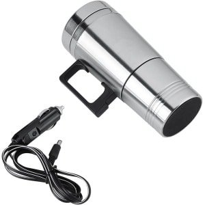 Stainless Steel Elektrische Kookbeker voor Autoverwarming - Isolerende Waterfles voor Thuis, Keuken en Onderweg (24V)