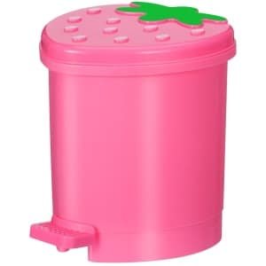 Trankielo - Prullenmand voor slaapkamer en keuken in roze design met decoratieve vorm - Ideaal voor opslag op tafelblad - Mini kunststof blikjeshouder met schommel - Wastafel accessoire