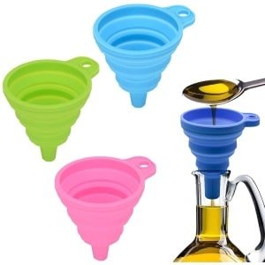 Trechter - Professioneel Trechter - Opvouwbare Siliconen Trechter - Multifunctioneel - Hittebestendig - makkelijk opvouwbaar en op te bergen - Ophangbaar - Koken Keuken Accessoires Gadgets - Groen - 1 stuck