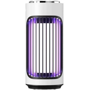 Witte USB-muggenverdelger - 360° UV-muggenverdelger - Muggenafweermiddel voor in de keuken - Muggenafweermiddel voor op de werkbank in het restaurant - Oplaadbare elektrische muggenverdelger