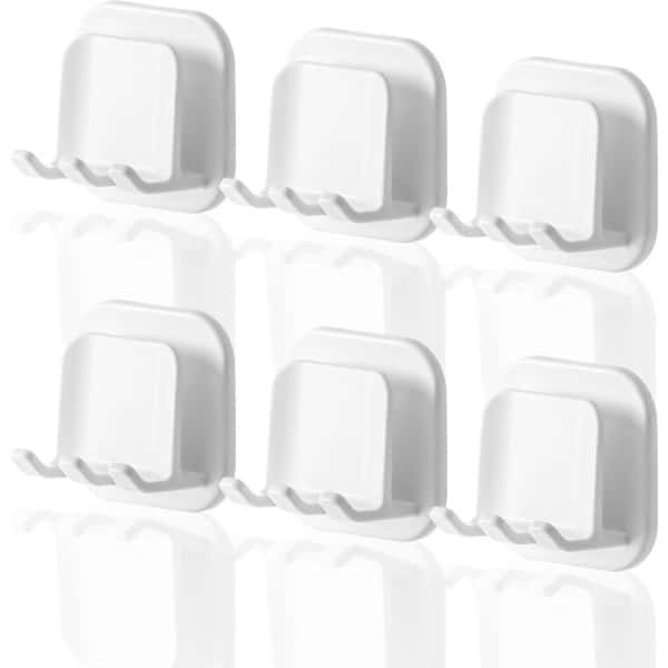 ZDZBLX 6-pack tandenborstelhouder, wandgemonteerde tandenborstelbekerhouder zonder boren, waterdichte tandenborstelhouder, zelfklevende elektrische tandenborstelhouder, voor wandmontage, badkamer, keuken, woonkamer