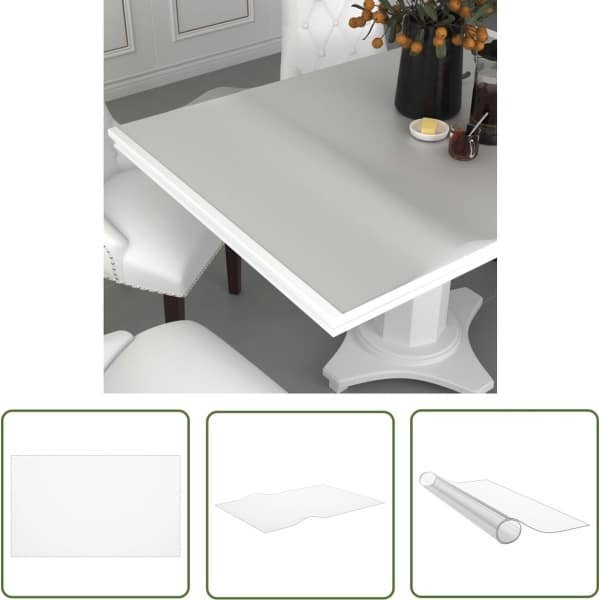 vidaXL Pvc Tafelmat - Tafelbeschermer - Tafelbeschermer 160x90 cm 2 mm PVC mat - Tafelhoes - Tafeldekking - Keuken Accessoires