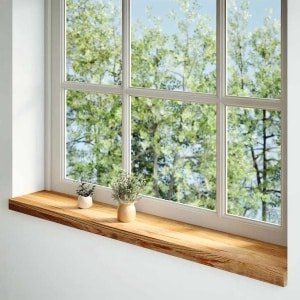 vidaXL Vensterbanken - 120x20x2 cm - Massief Eikenhout Massieve Houten Vensterbank - Eikenhouten Vensterbank - Vensterbank Naturel - Woonaccessoires - Keuken Accessoires