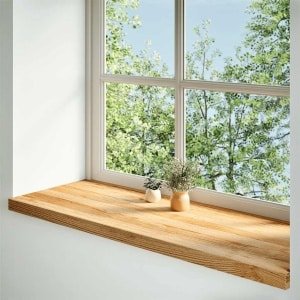 vidaXL Vensterbanken - 2 stuks - Massief Eikenhout Massieve Houten Vensterbanken - Eikenhouten Vensterbank - Woonaccessoires - Keuken Accessoires - Woonkamerdecoratie