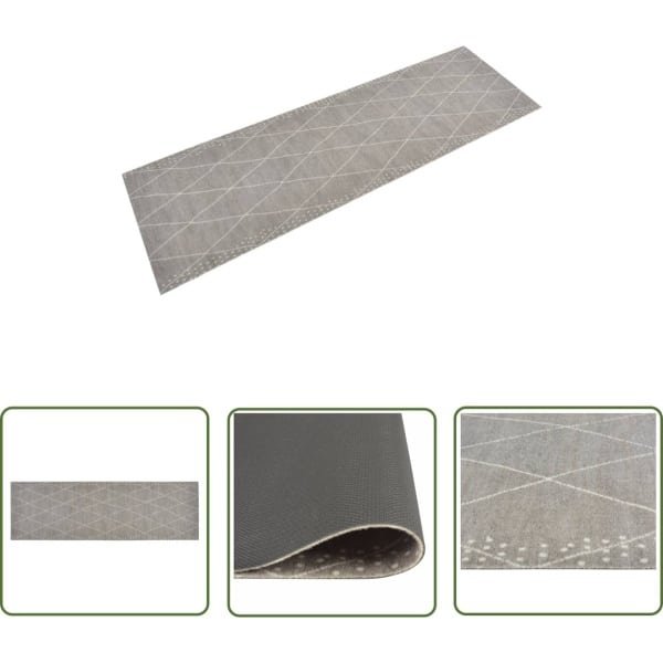 vidaXL Vloerkleden - Keukenmat - Keukenmat wasbaar geruit 60x180 cm fluweel - Antislip Mat - Keukentrends - Luxe Keuken Accessoires