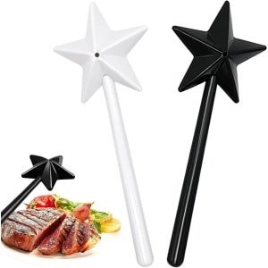 2 Pack Magische Kruidenstrooier Set met Sterren - Navulbare Keuken en Tafel Kruidenshaker - Zout- en Peperstrooier Toverstaf - Handige Gadget voor Thuis - Culinaire Accessoires Met Gaten