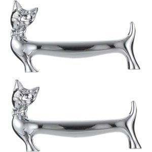 2 stuks kat eetstokjes houder - vork en mes rek - lade voor katten - keuken accessoire - lepel houder - frame voor mes - bank van legering - handig en stijlvol