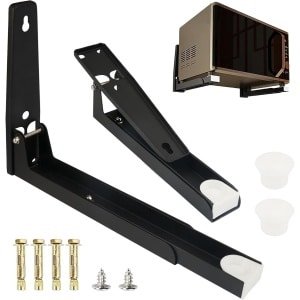 2 stuks roestvrijstalen magnetronbeugels - Verstelbare Muurbeugel Magnetron - Magnetron Rek - Magnetronbeugel - microgolf steun - ophangbeugel - Wandbeugel Geschikt Voor Magnetron - Keuken Accessoires