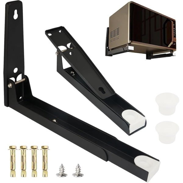 2 stuks roestvrijstalen magnetronbeugels - Verstelbare Muurbeugel Magnetron - Magnetron Rek - Magnetronbeugel - microgolf steun - ophangbeugel - Wandbeugel Geschikt Voor Magnetron - Keuken Accessoires