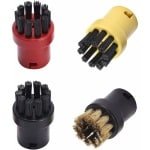 4 Stuks Ronde Borstels voor Stoomreinigers - voor Stoomreiniger Accessoires - voor stoomreinigers Stoomreiniger - Ronde Borstel voor Stoom Cleaner - Geschikt voor keuken en huis