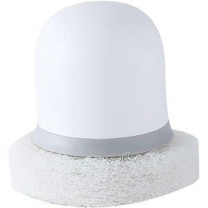 6 stuks keuken vaatwasser borstel handheld vaatwasser borstel met handvat spons borstel keuken schoonmaak gereedschap accessoires - kleur: wit