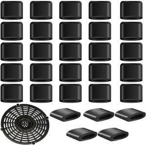 Allecto Plus - Friteuse accessoires: 30 stukken rubberen deksel voor luchtfriteuse - Krasbestendige reserveonderdelen voor heteluchtfriteuse in huis en keuken