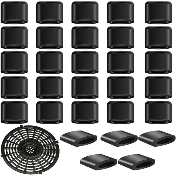 Allecto Plus - Friteuse accessoires: 30 stukken rubberen deksel voor luchtfriteuse - Krasbestendige reserveonderdelen voor heteluchtfriteuse in huis en keuken