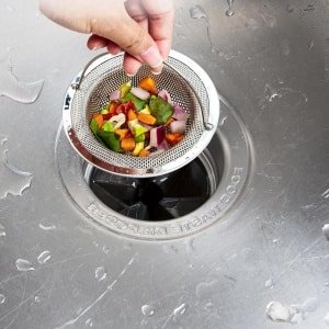 Allecto Plus - Set van 2 roestvrijstalen gootsteenzeven met handvat - Anti-verstopping - Roestbestendig - 11 cm buiten/8 cm binnendiameter - Gemakkelijk schoon te maken - Keuken gootsteen accessoires