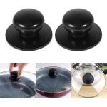 Allecto Plus - Universele dekselknoppen steelpan - Zwart - Vervanging kookgerei - Keuken accessoire