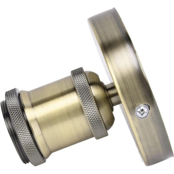 Allecto plus - Vintage Lichtfitting E26 E27 met Accessoires voor Keuken en Slaapkamer - Antiek Brons