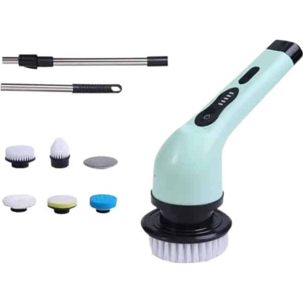Blyx® - Elektrische Reinigingsborstel - Schoonmaakborstel - Reinigingsschrobmachine - Keuken - Badkamer - 6 in 1 - Groen