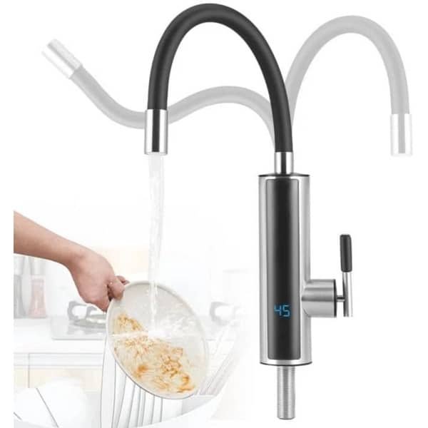 Draaibare Elektrische Warmwaterkraan met Doorstroomboiler voor Keuken en Badkamer - 3000 W